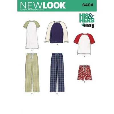 Patron New Look 6404 Ensemble Femme et Homme