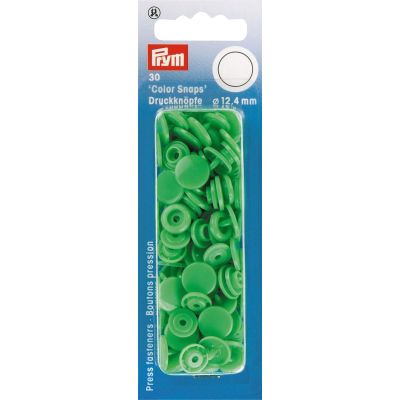 Prym 30 Boutons pression Color Snaps vert clair 12,4 mm