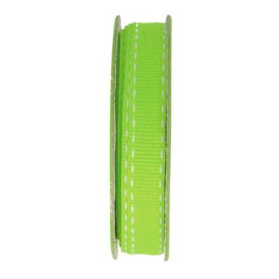 Ruban surpiqué Vert - bobinette 2m