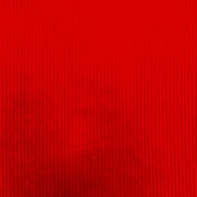Tissu Velours Grosses côtes Rouge - Par 10 cm