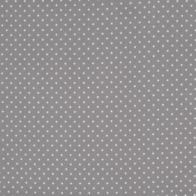 Tissu Coton Gris Pois blancs x10cm