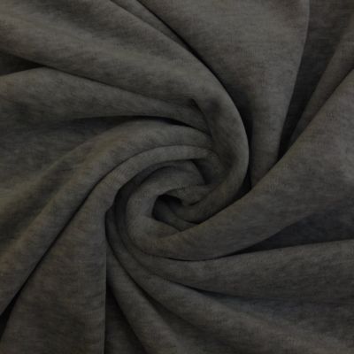 Tissu Jersey Velours tout doux Gris chiné foncé x10cm