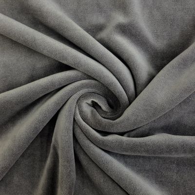 Tissu Jersey Velours tout doux Gris souris x10cm