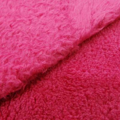 Tissu Doudou uni Fushia x10cm
