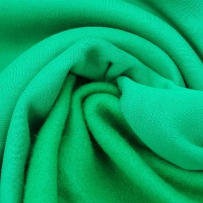 Tissu Molleton Sweat uni Vert x10cm