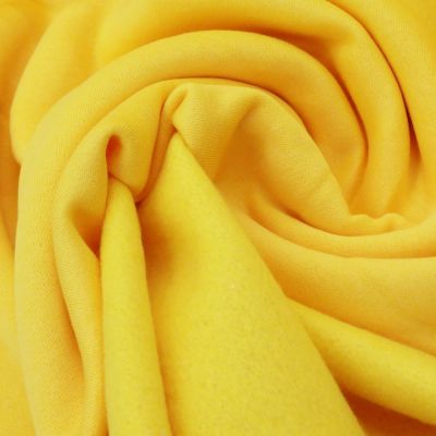 Tissu Molleton Sweat uni Jaune impérial x10cm