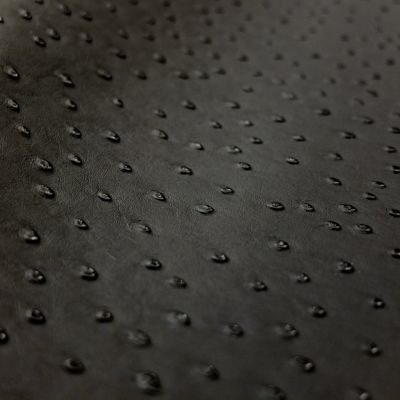 Simili cuir Autruche Noir - Par 50 cm