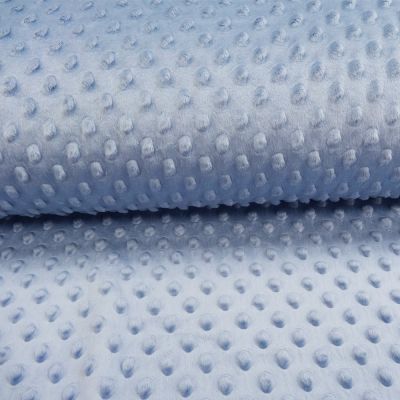 Tissu Minky Ultra doux Pois Bleuet - Par 10 cm