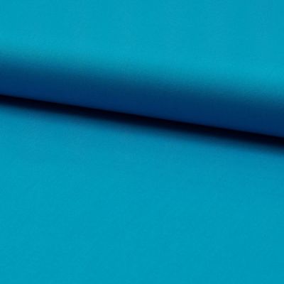 Tissu Popeline de coton unie Bleu turquoise - Par 10 cm
