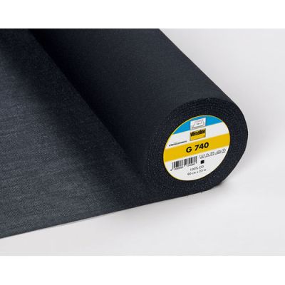 Entoilage Tissé Thermocollant Vlieseline G740 Noir - Par 10 cm