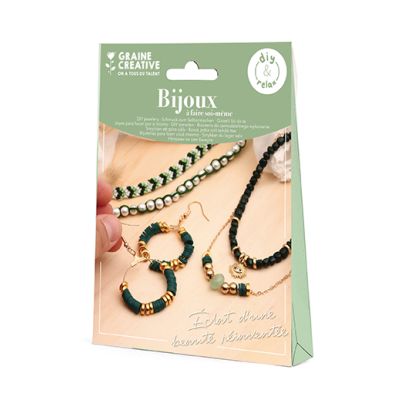 Kit bijoux Vert DIY - Graine Créative