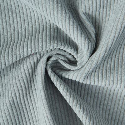 Tissu Velours d&#039;ameublement côtelé Emy uni Gris clair - Par 10 cm