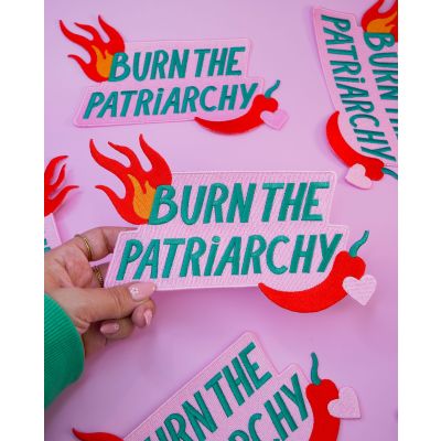 Ecusson Thermocollant Burn the Patriarchy XL