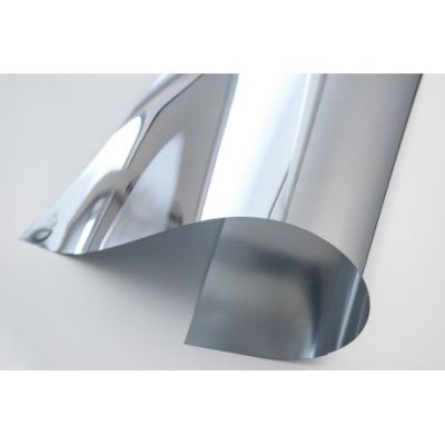 Papier effet miroir argent souple - 40x40 cm