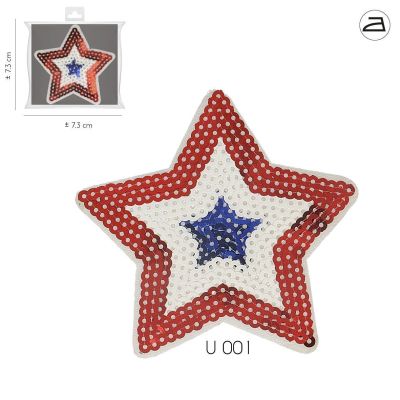 Ecusson Thermocollant Patch Etoile Strass - 2 tailles