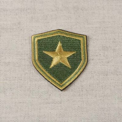Ecusson Thermocollant Blason armée - Etoile sur fond Vert