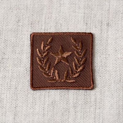 Ecusson Thermocollant Badge Etoile - Marron