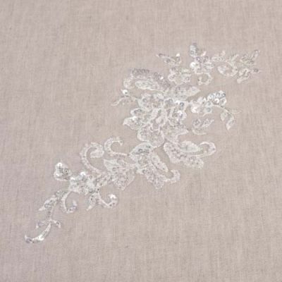 Ecusson à coudre Perles Mariage n°1 Blanc