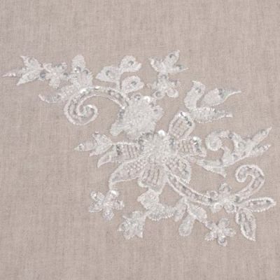 Ecusson à coudre Perles Mariage n°3 Blanc
