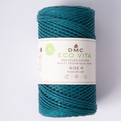 Fil Eco Vita – Métallisé - Coton Recyclé Taille 4 Vert
