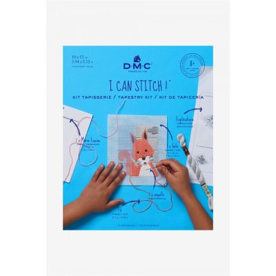 Kit Tapisserie point lancé DMC - Ecureil 10x13 cm