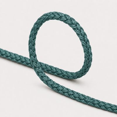 Cordon Sweat Tressé 6 mm uni Bleu pacifique - Au mètre