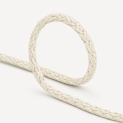 Cordon Sweat Tressé 6 mm uni Crème - Au mètre