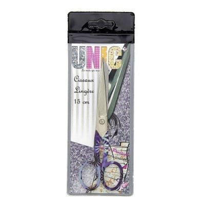 Ciseaux de couture Filea Lingère 17,5 cm Violet à Fleurs blanches