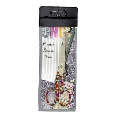 Ciseaux de couture Filea Lingère 17,5 cm Fleurs Orange et Fushia