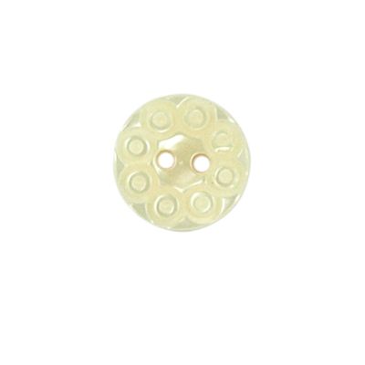 Bouton Victoria spirale fantaisie 15 mm - Ecru
