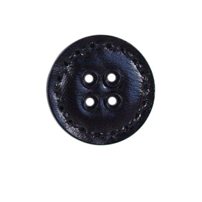 Bouton Joel aspect cuir 22 mm - Noir