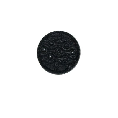 Bouton Edie brillant 15 mm - Noir