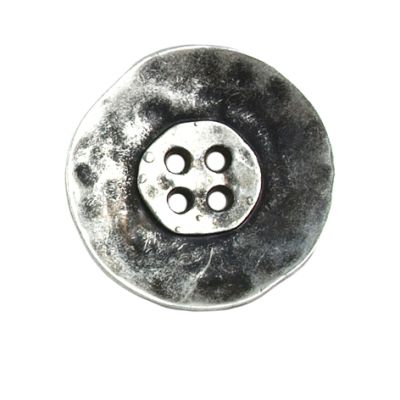 Bouton Justin en métal 27 mm - Argent
