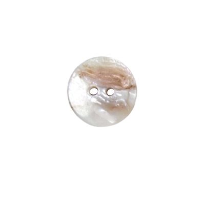 Bouton nacré plat Thierry 14 mm - Beige
