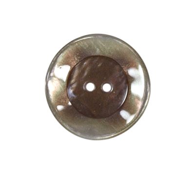 Bouton bord gondolé Agatha 22 mm - Beige