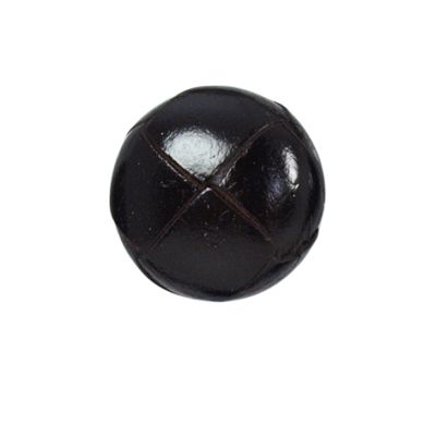 Bouton Giustina effet capitonné 20 mm - Marron