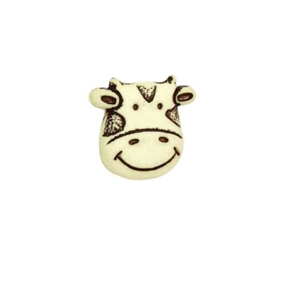 Bouton vache 15 mm - Beige