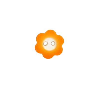 Bouton Stella fleuris 12 mm - Orange