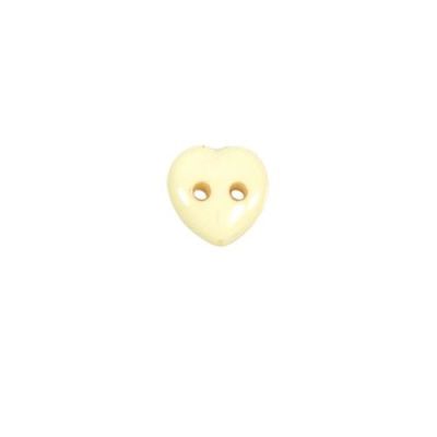 Bouton Emilio cœur 10 mm - Beige