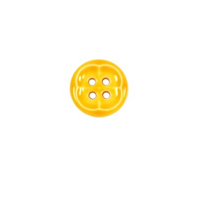 Bouton Nicolas forme fleur 12 mm - Jaune
