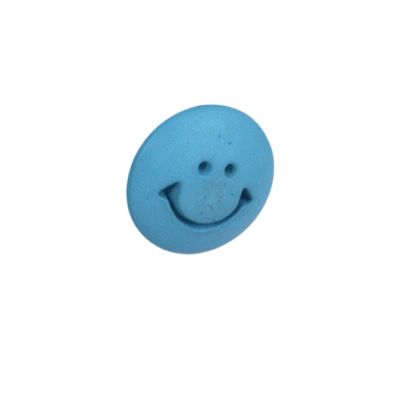 Bouton Yohji smile 15 mm - Bleu