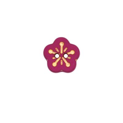 Bouton Tom fleur 12 mm - Rose