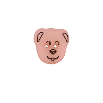 Bouton Karl ourson 14 mm - Rose
