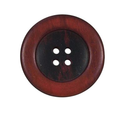 Bouton bicolore Giorgio 27 mm - Rouge