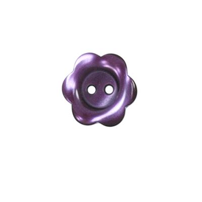 Bouton Yves fleur 15 mm - Violet