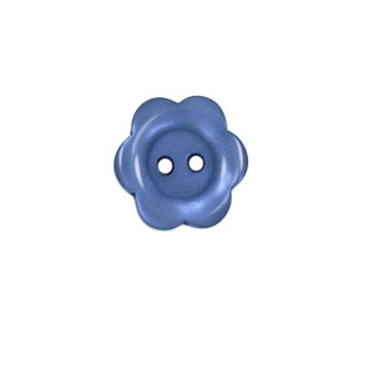 Bouton Yves fleur 15 mm - Violet foncé