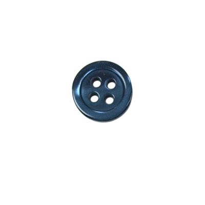 Bouton Alexander unis nacré 12 mm - Bleu marine