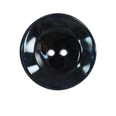 Bouton bord gondolé Agatha 27 mm - Noir