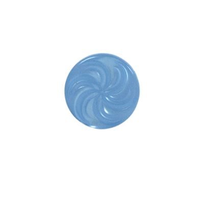 Bouton Giani spirale fleuri 15 mm - Bleu