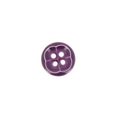 Bouton forme fleur 12 mm - Violet